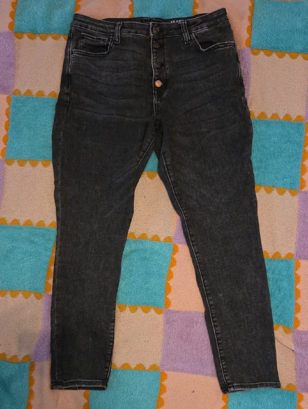 Aeropostale Black Skinny Jeans with Button Fly